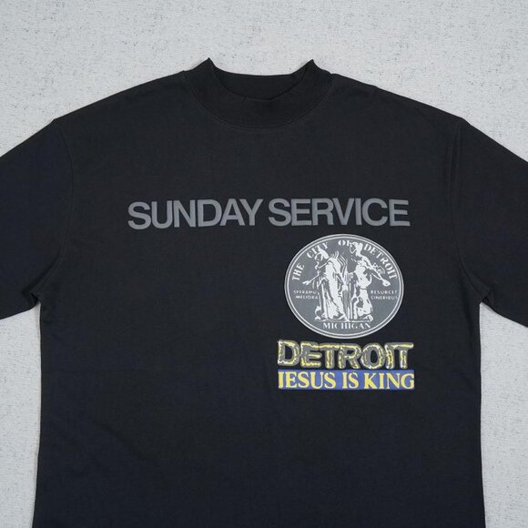 Kanye West Jesus Is King Sunday Servicedetroit Merch Tee - Picture 2 of 6